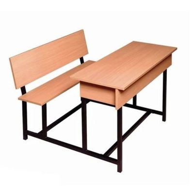 Fixed School Desk and Bench Set with Wooden Backrest Manufacturers, Suppliers in Lucknow
