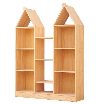 House Design Wooden Bookcase with Eight Compartments Manufacturers, Suppliers in Pathankot