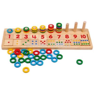 Kids Wooden Number Learning Toy With Stacking Rings And Peg Board Manufacturers, Suppliers in Bathinda