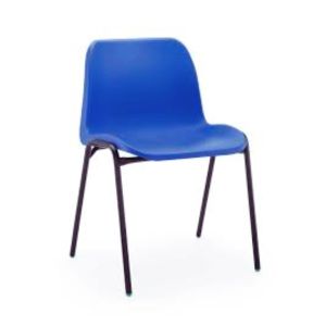 Royal Blue School Chair Four Leg Stackable Design Manufacturers in Delhi