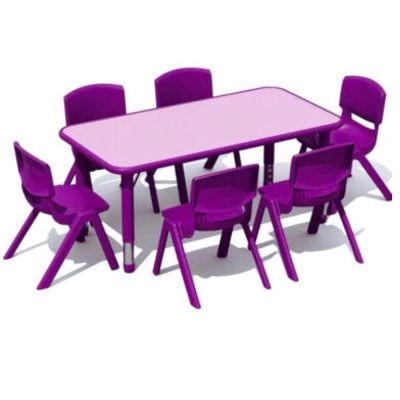 Six Seat Adjustable Kids Table Rectangular Design for Nursery School Manufacturers, Suppliers in Bathinda