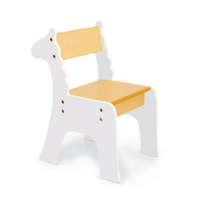 White and Yellow Wooden Kids Chair for Study and Play Area Manufacturers, Suppliers in Goa
