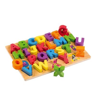 Wooden Alphabet Learning Toy for Kids Early Learning Multi Color Durable Manufacturers, Suppliers in Chaibasa