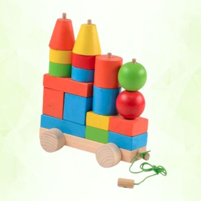 Wooden Toy Train for Kids Multicolor Pine Wood Educational Preschool Toy Manufacturers, Suppliers in Karnal