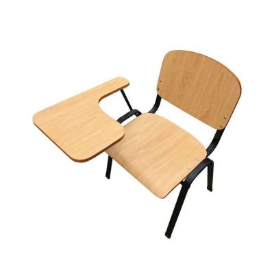 Wooden Writing Pad Student Chair with Black Metal Frame for Classroom Use Manufacturers, Suppliers in Delhi