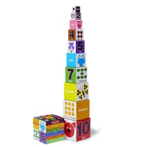 Child Friendly Numbers Shapes Colors Stacking Blocks Tower for Early Learning Manufacturers in Delhi