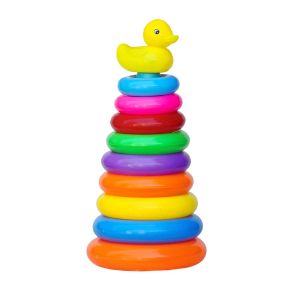 Early Learning Ring Stacking Toy Plastic Multicolor Duck Shape Top Manufacturers in Delhi