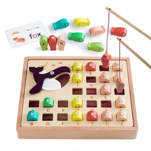 Educational Wooden Fishing Alphabet Puzzle Toy for Kids Learning and Thinking Skills Manufacturers in Delhi