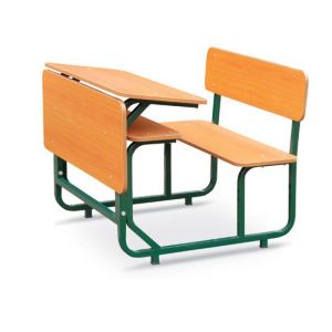 Ergonomic Student Bench with Green Powder Coated Frame Manufacturers in Delhi