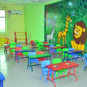 Kids Kindergarten Furniture Metal Frame Plastic Table and Seating Manufacturers in Delhi
