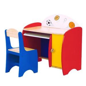 Kids Multicolor Wooden Study Table with Chair for Study and Drawing Manufacturers in Delhi