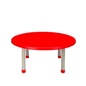 Kids Round Activity Table with Red Plastic Top and Metal Legs for Study and Play Manufacturers in Delhi