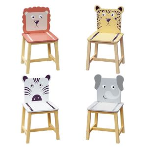 Kids Wooden Chair with Animal Face Backrest for Play School Manufacturers in Delhi