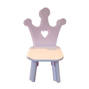Kids Wooden Chair with Crown Shape Backrest for Play School Manufacturers in Delhi