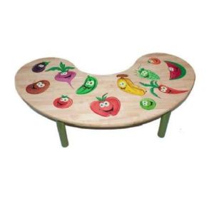 Kids Wooden Kidney Shape Table with Smooth Rounded Corners Manufacturers in Delhi