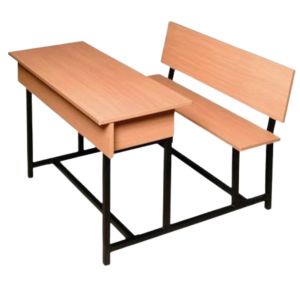 Metal Frame School Bench with Tan Wood Finish Panels Manufacturers in Delhi