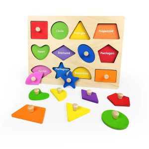 Multicolor Wooden Shape Learning Toy for Preschool Kids Educational Play Manufacturers in Delhi