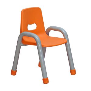Orange Plastic School Chair with Tubular Metal Frame Manufacturers in Delhi