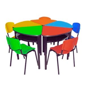 Round Kids Table with Plastic Chairs and Metal Frame for Group Activity Manufacturers in Delhi