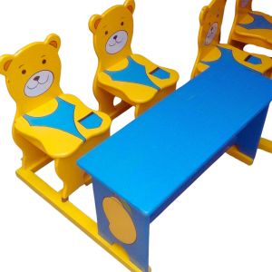 Stable Teddy Bear Kids Desk and Chair Set for Classroom Use Manufacturers in Delhi