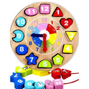 Wooden Clock Shape Number and Color Puzzle Board Toy for Kids Early Learning Manufacturers in Delhi