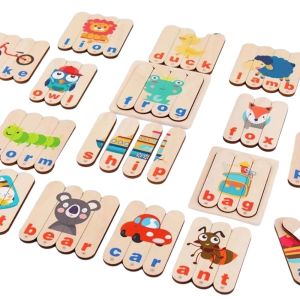 Wooden Word Puzzle Toy with Pictures for Kids English Learning and Thinking Skills Manufacturers in Delhi